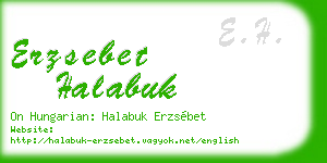 erzsebet halabuk business card
